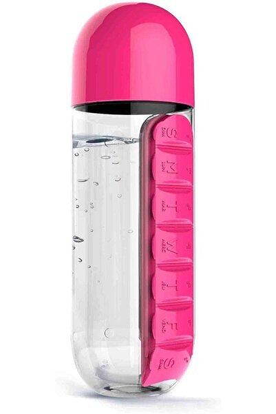 Generic Daily Pill Box Organizer Water Bottle, 600ml/20oz, 7-Day Pill Storage...