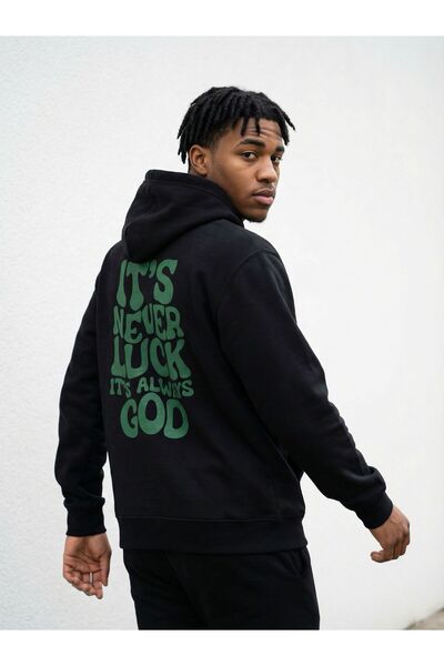 CLAW UP WORK ОВЕРСАЙЗ ХУДИ | BLACKOUT PRINTED (Унисекс памучна мека текстурир...