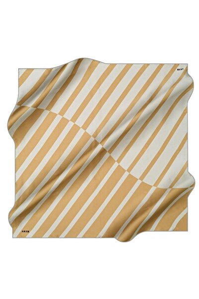 Aker Шовковий шарф IST 8563713-972 Візон Індіго Синій Геометричний візерунок