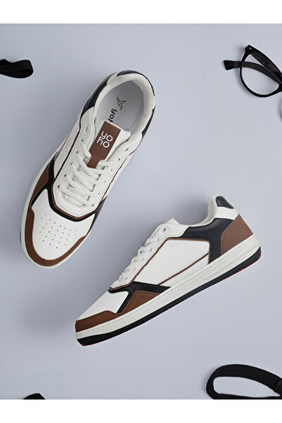 YOHO By Styli Men Contrast Panel Lace Up Sneakers