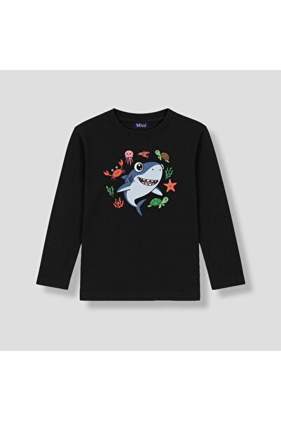 mixxi fashion تي شيرت Cute Shark Sea - تي شيرت بأكمام طويلة للأطفال من الجنسي...