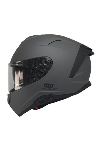 kuzey motor KUZEYMOTOR MTS X340 FULLFACE KASK MAT GRİ (ŞEFFAF CAMLI)