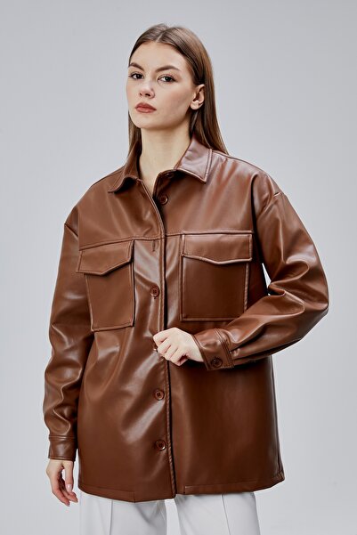 Bolivente Brown Premium Oversized Lined Leather Jacket