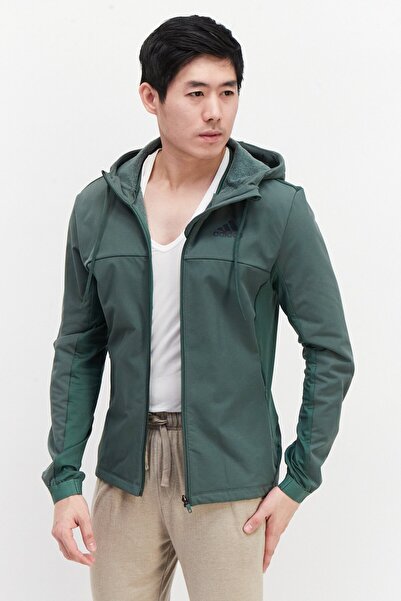 adidas Men Sportswear Fit Outdoor Track Jacket, Green