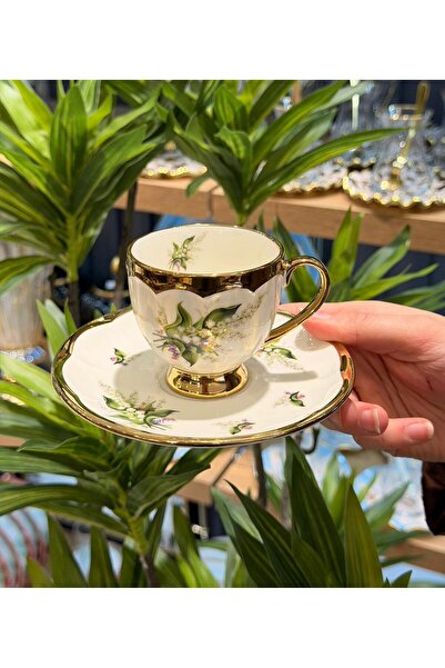 Onedekor 6'lı Porselen Hürrem Kahve Fincanı