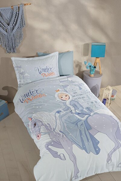 ŞENER HOME Snow Princess Patterned Children'S-Teenager's Room Single Duvet Co...