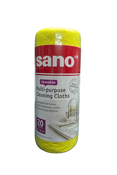 Sano Yellow Wipes Roll 20 dry, universal wipes