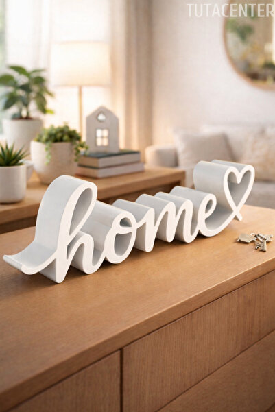 TUTACENTER Home Yazısı Hediyelik Ev Dekoru Home Yazılı Dekoratif Biblo Ve Mas...