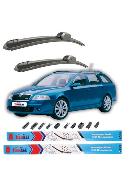 TEAMCAR Υαλοκαθαριστήρες Skoda Octavia II Combi (20042009) Εμπρός σετ