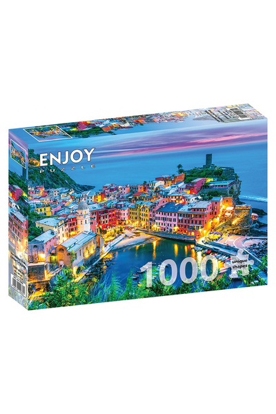 Enjoy Puzzle Puzzle 1000 piese Enjoy – Vernazza at Dusk, Cinque Terre, Italy