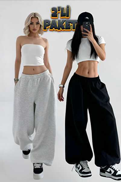 vladivosto Dance Style Baggy Oversized Sweatpants High Waist with Stopper Wid...