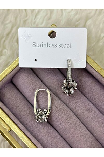 BY YASİN TOPÇU 🤍 ✨   Silver Earrings with Sparkling Ring Detail ✨ 🤍