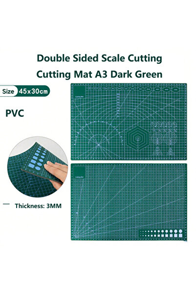 Choice6 PVC Dark Green New A3 Double Side Craft Cutting Mat Cutting Board Sew...