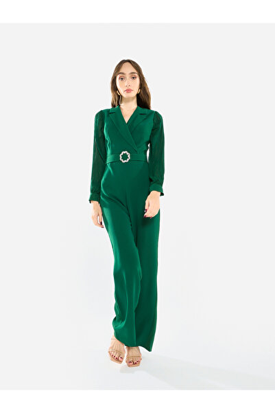 House of Moda By Styli Women Notch Lapel Straight Leg Jumpsuit