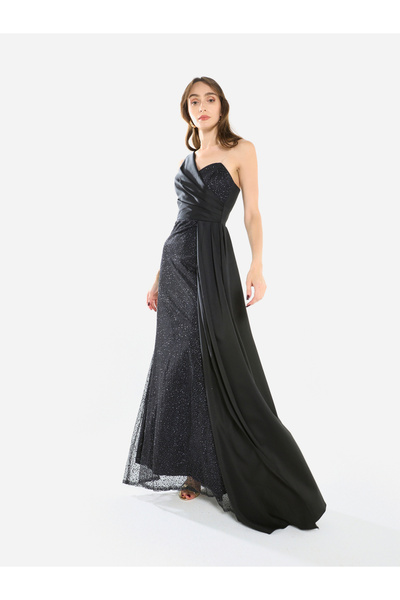 House of Moda By Styli Women One-Shoulder Textured Maxi Dress