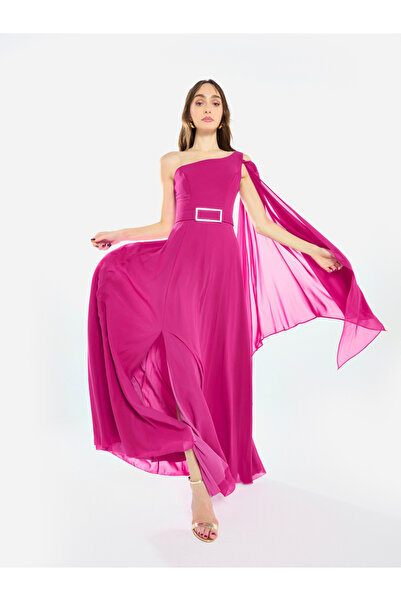 House of Moda By Styli Women One-Shoulder Draped Gown Maxi Dress