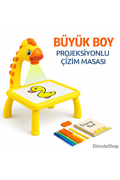 Dimute Shop Çocuklar İçin Akıllı Boyama Masası | Projeksiyonlu Eğitim ve Eğle...