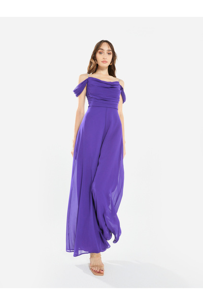 House of Moda By Styli Women Draped Cowl Neck Jumpsuit