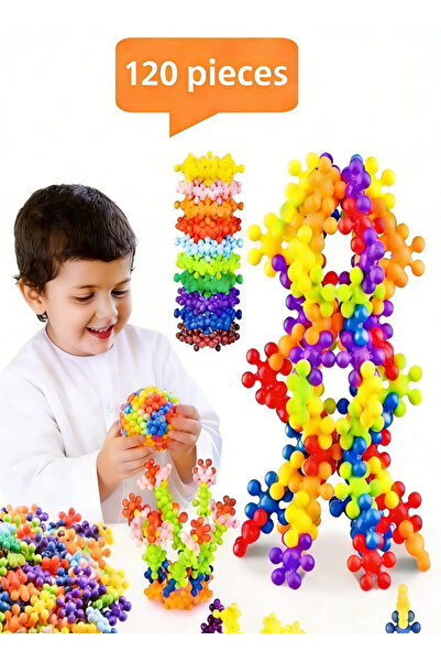 GZYIZHOU لعبة تعليمية مكونة من 120 قطعة، مكعبات بناء على شكل زهرة ندفة ثلجية،...