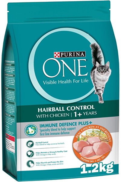 Purina One Cat Food with Hairball Control Chicken Flavor (1.2 kg)