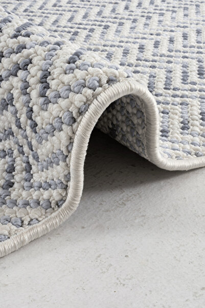 Emin Halı Pinal Kolekisyonu 1113 Mavi Yumuşak Dokulu Bukle Salon Antre Mutfak...