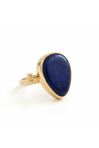 makeitbylove Sultan Lapis Lazuli Yüzük Bilgelik Sembolü - El Yapımı Antik Sti...
