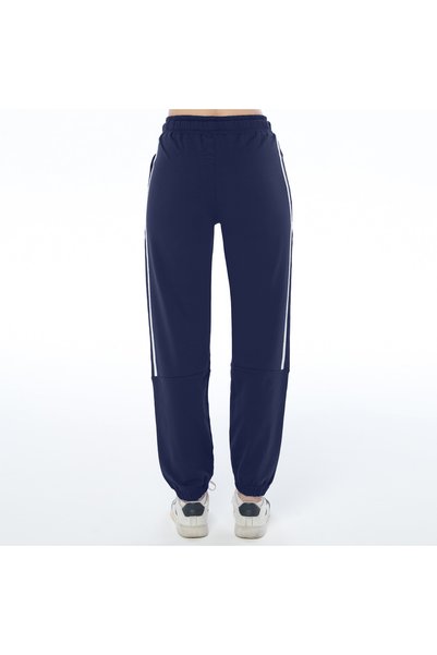 ASN concept Women's Navy Blue Sweatpants with Extra Foam on the Side and Elasticated Legs (Available in Plus Size)