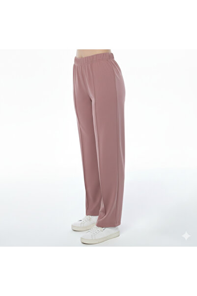 ASN concept Women's Pink Color Schuba Fabric Front Seam Detail Trousers (with...