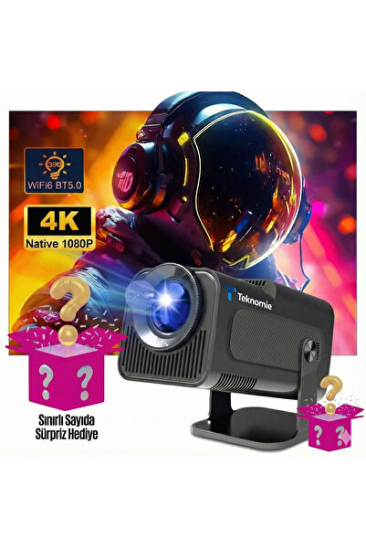 Saatistan 4K Ultra HD Akıllı Prokesiyon Cihazı, Otomatik Ayar, Dahili Hoparlör