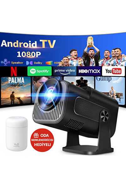 Saatistan Taşınabilir 4K Destekli Full HD Projektör ve Oda Nemlendiricisi Seti