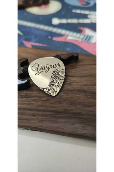 luffy design Kişiye Özel İsimli Gitar Penası Metal Sarı pirinç LAzer Kazıma Ç...