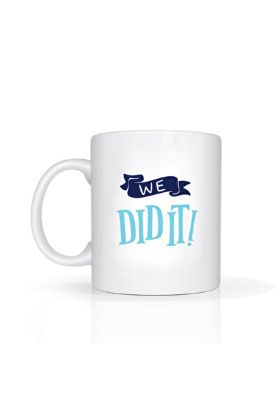 Printoot We Did It Group Graduation Mug Team Achievement Blue Typography Cera...