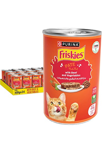 Friskies طعام القطط بورينا من فريسكيز، لحم بقري، كبد وخضراوات، 400 غرام، عبوة...