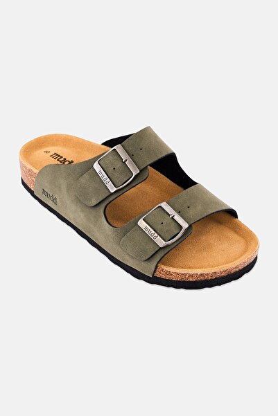 MUDD Men Slip On Cork Sandals, Olive