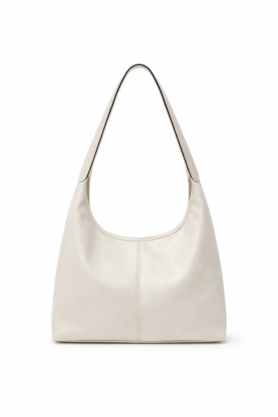Generic Vintage Deri Omuz Çantası Ekru