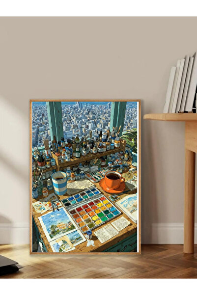 Tuba Decor One Piece Wooden Framed Living Room Hall Kitchen Table