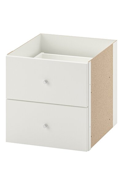 AZOZ MERCHLY Insert with 2 drawers, white, 33 x 33 cm