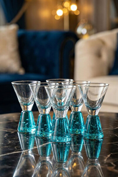 Generic Luxury glass serving set with a colored base – stylish modern design