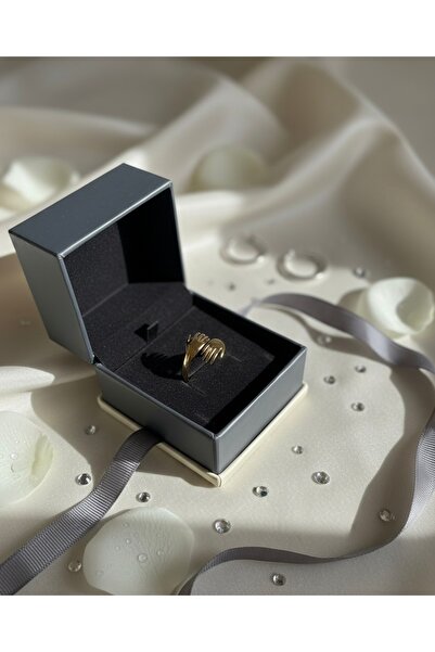 HİİS Kadın Gold Sarılan Eller Yüzük - Ayarlanabilir Hugging Hands Model Minim...