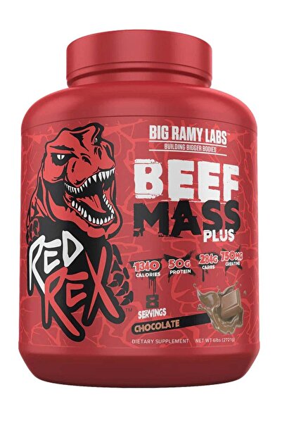 BIG RAMY LABS ريد ريكس بيف ماس بلس، يوفر الطاقة لزيادة القوة، بنكهة الشوكولات...