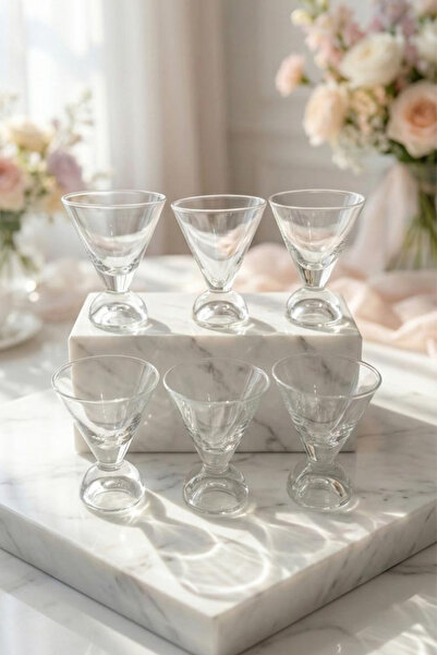 Generic Luxury glass serving set with a colored base – stylish modern design