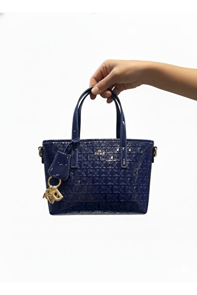 RK Women's handbag, glossy leather, elegant size, gold medallion, matching le...