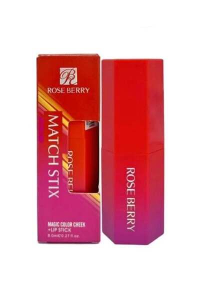 HNOF روز بيري - أحمر خدود وأحمر شفاه كريمي جل على شكل قلم ماتش