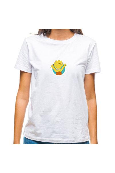 Printoot "Customizable" Cute Lisa Simpson Chibi Angry Face Unisex Cotton T-Shirt