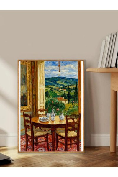 Tuba Decor One Piece Wooden Framed Living Room Hall Kitchen Table