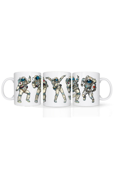 Printoot Customizable Dancing Astronauts Mug Space Theme Gift Funny Coffee Cu...