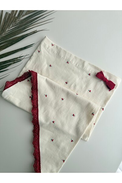 Nur Baby غطاء صلاة للفتيات بتفاصيل الكرز