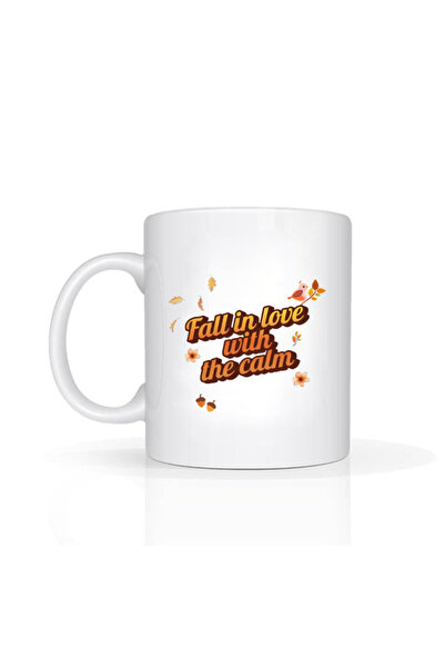 Printoot Customizable Fall in Love with the Calm Autumn Mug Coffee Cup Season...