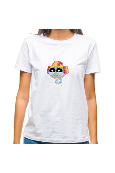 Printoot "Customizable" Cute Chibi Powerpuff Girl Sad Face Unisex Cotton T-Shirt