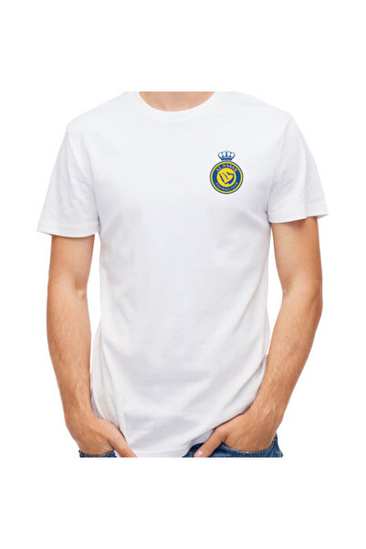 Printoot Customizable Al Nassr Crest Fan White Unisex Cotton Shirt
